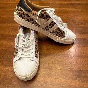Gola leopard sneakers with gold accent. Size 10. Worn once.